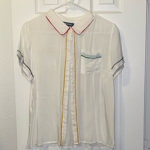 Short Sleeve Button Up Top